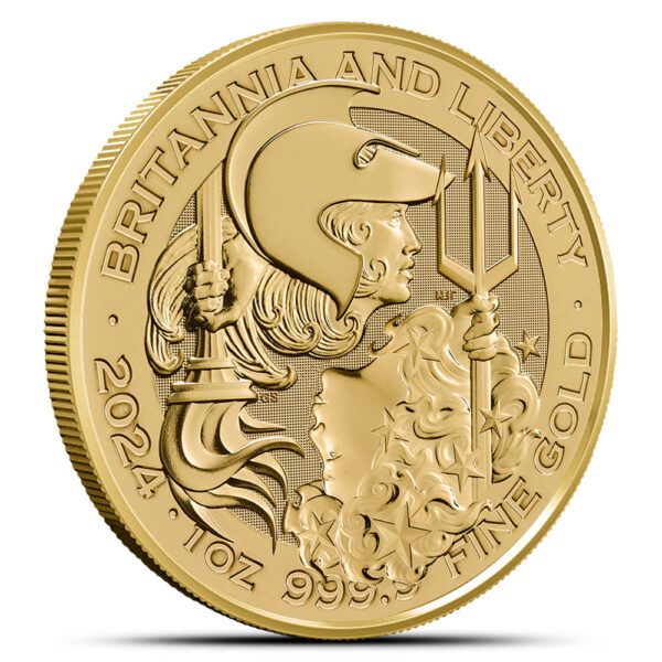 2024 1 oz British Gold Britannia and Liberty Coin (BU)