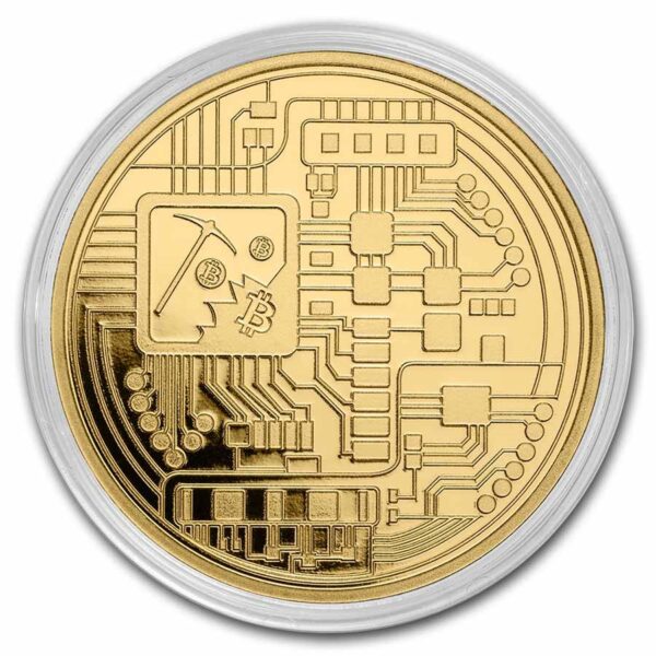 1oz Gold Round Bitcoin