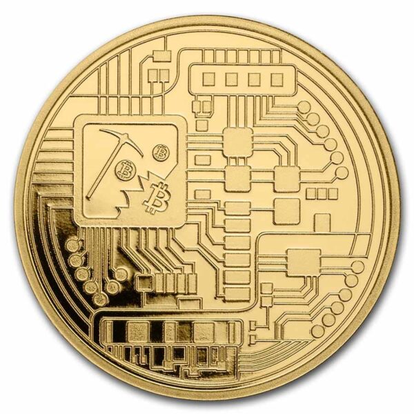 1oz Gold Round Bitcoin