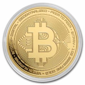 1oz Gold Round Bitcoin