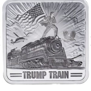 24 oz Trump Train Silver Bar